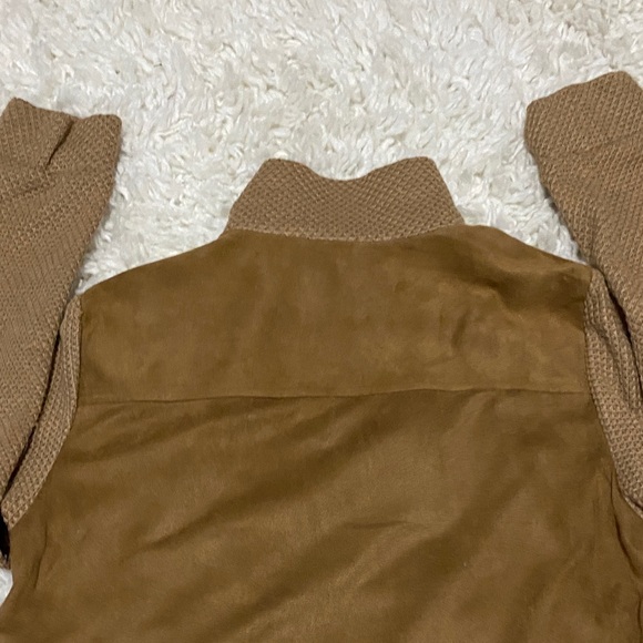 209 wst Brown Women's  zipper and button up bomber jacket VGUC business casual - Picture 16 of 16